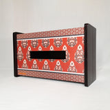 Load image into Gallery viewer, Ajrakh Rectangle Tissue Box Holder (Maroon)