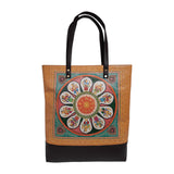 Afbeelding in Gallery-weergave laden, Pattachitra Folktales PU Leather Tote Bag