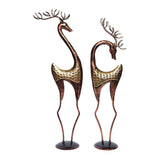 Load image into Gallery viewer, Iron Handcarved Reindeer Set of 2