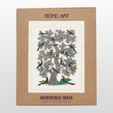 गैलरी व्यूवर में इमेज लोड करें, Mount Board Gond Art Tree with Birds Print 12 in x 9.5 in
