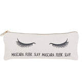 Load image into Gallery viewer, Canvas Pouch with Eye Lash Design