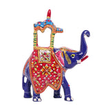 Load image into Gallery viewer, Metal Enamel Handpainted Elephant Ambari Big 5 in