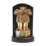 Load image into Gallery viewer, Brass Ashoka Stambh with Wood Base