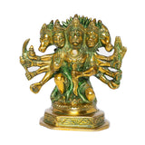 गैलरी व्यूवर में इमेज लोड करें, Brass Antique Finish Panchmukhi Hanuman 7 in