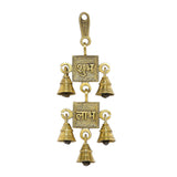 Load image into Gallery viewer, Brass Shubh Labh Wall Hanging with 5 Bells