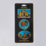 Load image into Gallery viewer, India Fridge Magnet Set of 3 in Metal