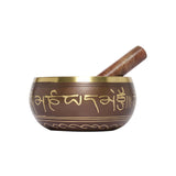 Load image into Gallery viewer, Brass Singing Bowl with Leather Stick 6 in (Assorted Colours) 6 in