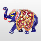 Load image into Gallery viewer, Metal Enamel Handpainted Elephant with Jhuldar 2 in
