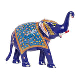 Afbeelding in Gallery-weergave laden, Metal Enamel Handpainted Trunk Up Elephant Big 6 in