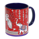 Load image into Gallery viewer, Pattachitra Jungle Coffee Mugs Set of 2 (300 ml each)