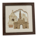 Load image into Gallery viewer, Mumbai Monuments Wood Art Frame 10 in x 10 in