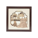 Load image into Gallery viewer, Karnataka Monuments Wood Art Frame 10 in x 10 in