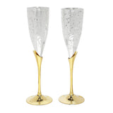 Load image into Gallery viewer, Brass Goblet Set of 2 with Red Velvet Box 7 in