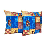 Load image into Gallery viewer, Shatranj Canvas Cushion Covers - 16 in x 16 in - Set of 2
