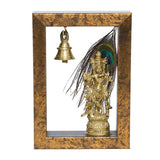 Load image into Gallery viewer, Brass Engraved Krishna Temple Frame 5 in x 7 in