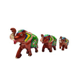 Load image into Gallery viewer, Lacquar Handpainted Elephant Set of 3