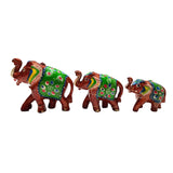Load image into Gallery viewer, Lacquar Handpainted Elephant Set of 3