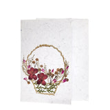गैलरी व्यूवर में इमेज लोड करें, Flower Pressed Basket design Handmade Card