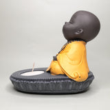 Load image into Gallery viewer, Resin Monk Mini with Tea light Holder 5 In