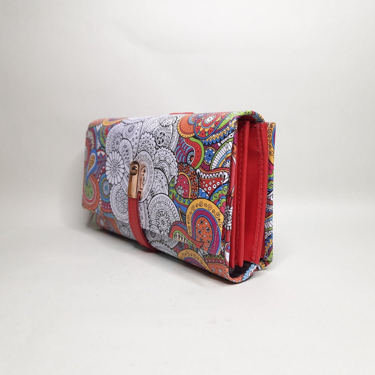 The Bombay Store Doodle Art Wallet with Mobile Case