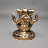 गैलरी व्यूवर में इमेज लोड करें, Brass Engraved Ganesh Small 2.5 in
