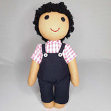 Load image into Gallery viewer, Khanna Male Doll in Dungarees 10 in (Assorted Colours)