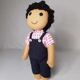 Load image into Gallery viewer, Khanna Male Doll in Dungarees 10 in (Assorted Colours)