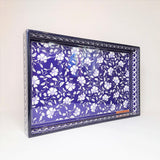 Load image into Gallery viewer, Blue Pottery Rectangle Enamel Medium tray