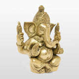 Load image into Gallery viewer, Brass Engraved Ganesh with Crown 5 in