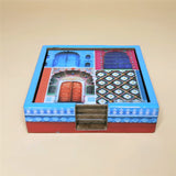 Load image into Gallery viewer, Dwaar Square Coasters with Holder (Set of 4)