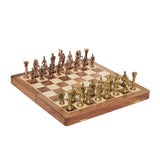 Load image into Gallery viewer, Wooden Foldable Chess Set Box with Brass Coins