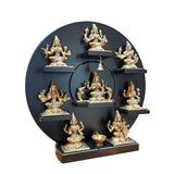 Load image into Gallery viewer, Brass Asthalaxmi with Wood Frame 22 in