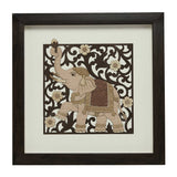 गैलरी व्यूवर में इमेज लोड करें, Elephant Trunk Up Wood Art Frame 10 in x 10 in