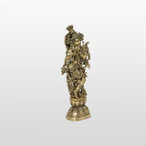 Load image into Gallery viewer, Brass Krishna Standing 30 in