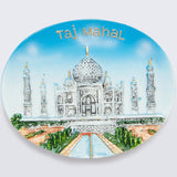 गैलरी व्यूवर में इमेज लोड करें, Taj Mahal Fridge Magnet Oval Shape in Resin