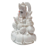 Load image into Gallery viewer, Marble Ganesha Sitting on Lotus 12 in