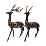 Load image into Gallery viewer, Brass Deer Set - 9 in