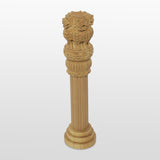 Load image into Gallery viewer, Whitewood Handcarved Ashoka Pillar 8 in