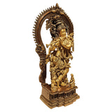 Afbeelding in Gallery-weergave laden, Brass Krishna with Arch in Two Tone Finish 32 in