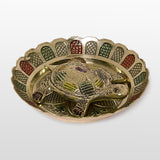Load image into Gallery viewer, Brass Tortoise with Meenakari Tray - 3 in