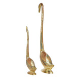 Afbeelding in Gallery-weergave laden, Brass Swan Set Big with Colourful Engraving (Set of 2) - 24 in