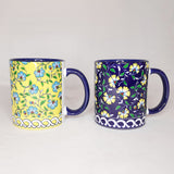 गैलरी व्यूवर में इमेज लोड करें, Blue Pottery Coffee Mugs Set of 2 (300 ml each)
