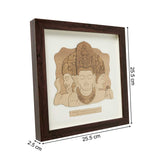 गैलरी व्यूवर में इमेज लोड करें, Trimurti Elephant Wood Art Frame 10 in x 10 in
