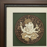 गैलरी व्यूवर में इमेज लोड करें, Pothi Ganesha Wood Art Frame 8 in x 8 in