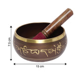 Afbeelding in Gallery-weergave laden, Brass Singing Bowl with Leather Stick 6 in (Assorted Colours) 6 in