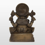 Afbeelding in Gallery-weergave laden, Brass Engraved Ganesh in Charcoal Finish 5.25 in