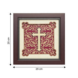 Load image into Gallery viewer, Cross Sign Wood Art Frame 8 in x 8 in