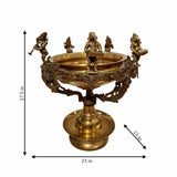 Load image into Gallery viewer, Brass Revolving Urli with Ganesha Musicians