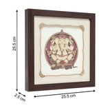 Load image into Gallery viewer, Mushak Ganesha Wood Art Frame 10 in x 10 in