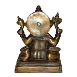 Afbeelding in Gallery-weergave laden, Brass Ganesh Reading Ramayan in 2 Tone Antique Finish 8 in